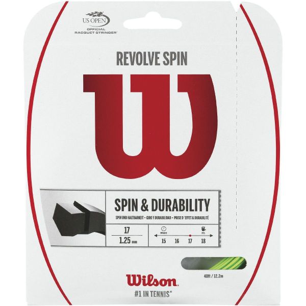 Wilson Revolve Spin Tennis String 17 (1.25mm, 12.2 m) WRZ956900