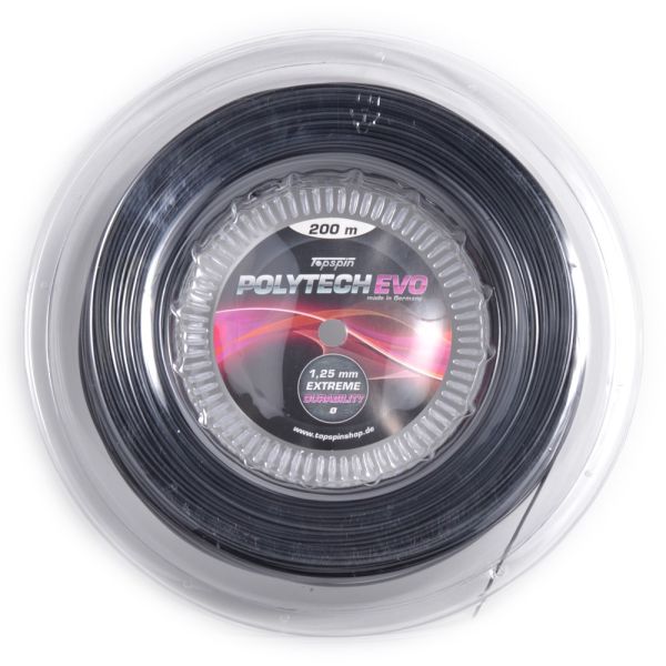 Topspin Poly Tech Evo Tennis String (200 m) TOPTE200BK